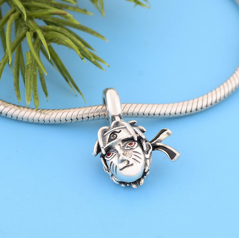 Fit Original Brand Charm Bracelet Authentic 925 Sterling Silver Anime Character Ninja Boy Naruto Beads For Making Hoseki DIY Berloque