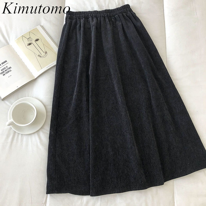 Kimutomo Fashion Women Solid Skirt Spring Autumn Korea Chic Female High Waist All-matching A-line Skirt Casual 210521, Dark brown
Kimutomo Fashion Women Solid Skirt Spring Autumn Korea Chic Female High Waist All-matching A-line Skirt Casual 210521, Dark brown