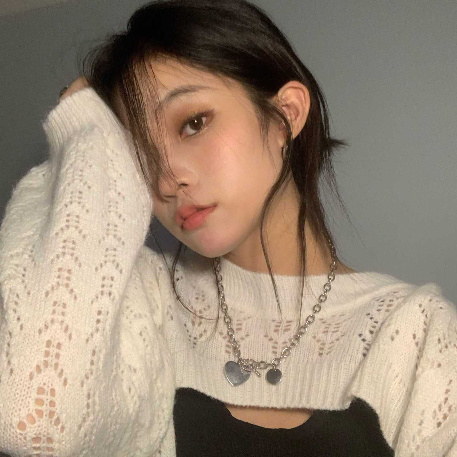 Sweater Female Soft O-Neck Pullover Kawaii Sweaters Chic Daily Tops Sweet Knitted Loose Outwear Fashion Korea Style 211011Z