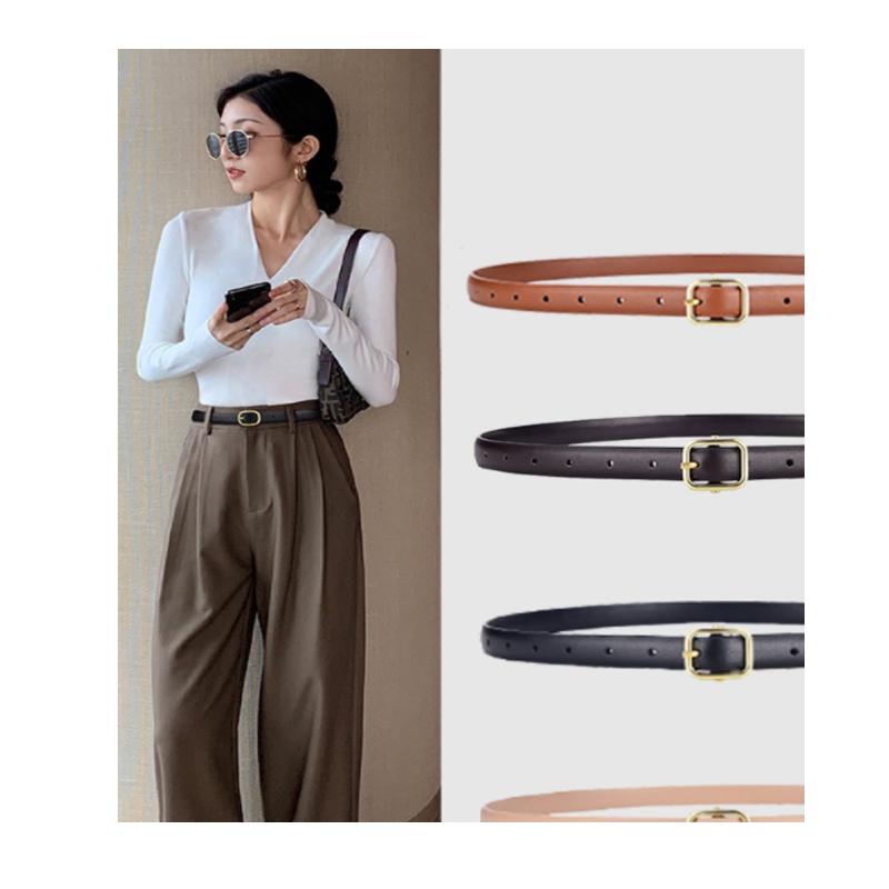 Belts Slim Thin Belt Korean Version Of The Retro Style Women's Dress Jeans Small Simple Gold Pin Buckle, Black;brown
Belts Slim Thin Belt Korean Version Of The Retro Style Women's Dress Jeans Small Simple Gold Pin Buckle, Black;brown