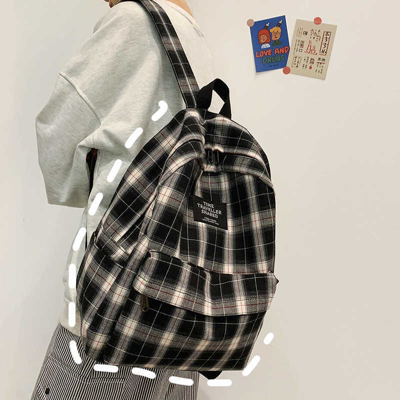 Students Backpack Women Plaid Pattern School Bag Canvas Softback Campus Style Rucksack Travel Bagpack Female Backpacks Ladies
Students Backpack Women Plaid Pattern School Bag Canvas Softback Campus Style Rucksack Travel Bagpack Female Backpacks Ladies