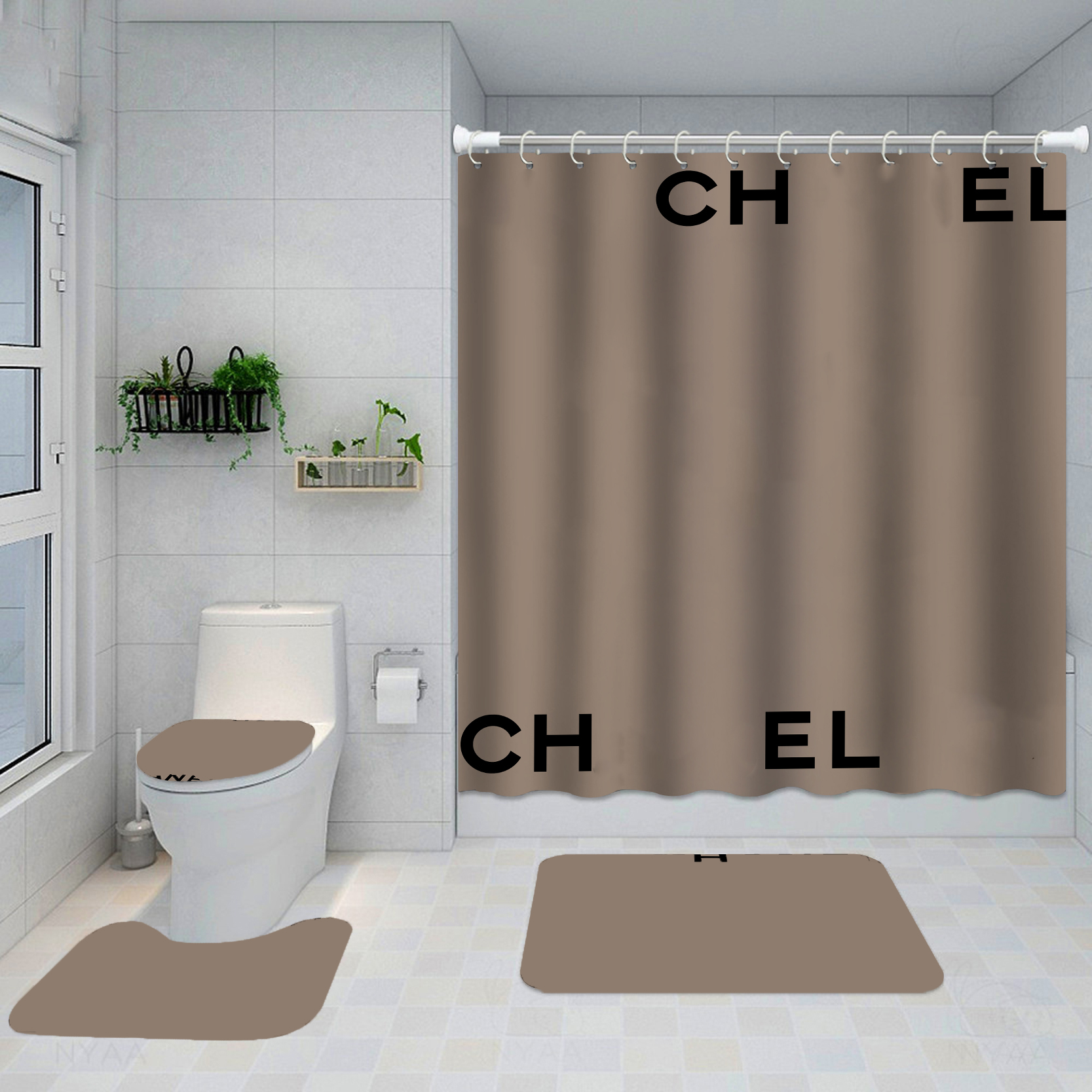 Home unisex Shower Curtains Sets Waterproof Polyester Bath Curtains with Rugs Toilet Seat Cover Set
Home unisex Shower Curtains Sets Waterproof Polyester Bath Curtains with Rugs Toilet Seat Cover Set