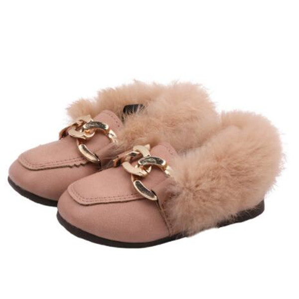 Fashion Kids Shoes Plush Children Loafer Shoes Girls Princess Party Shoes Toddler Boys Casual Sneakers