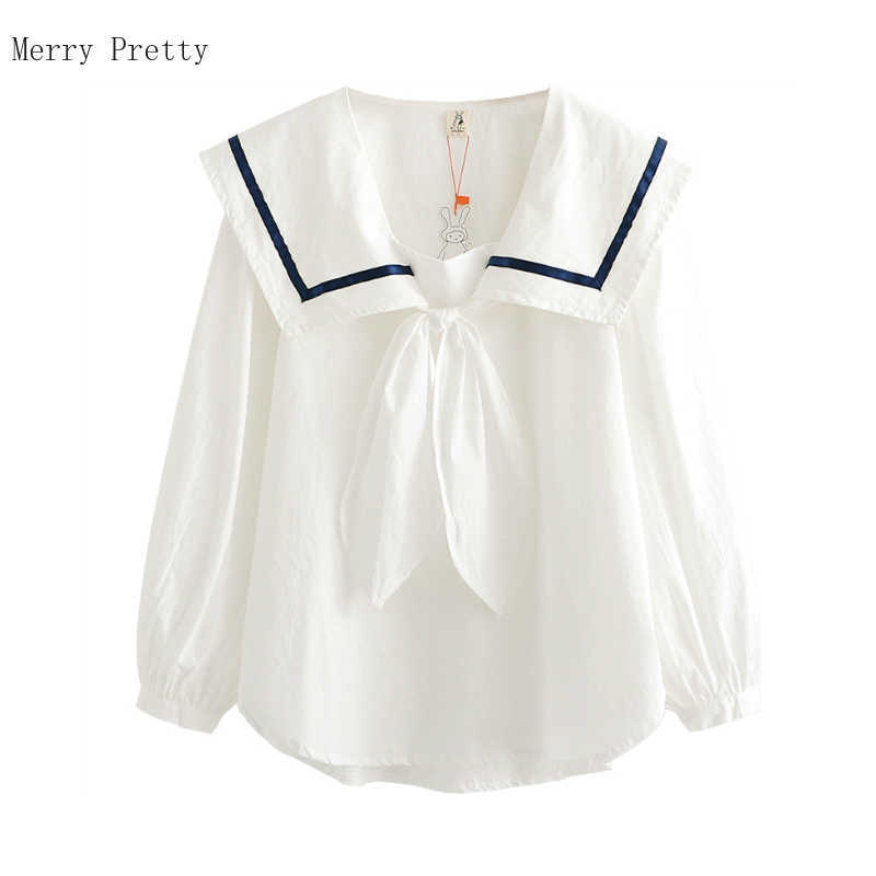 Cotton White Blouses Women Summer Vintage Long Sleeve Sailor Collar Shirts Korean Fashion Ladies Preppy Style Tie Tops 210526
Cotton White Blouses Women Summer Vintage Long Sleeve Sailor Collar Shirts Korean Fashion Ladies Preppy Style Tie Tops 210526