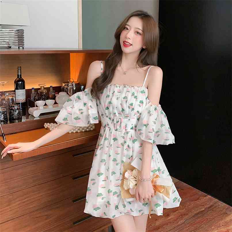 Puff sleeve floral elegant dress female suspenders sexy mini skirt summer and Korean fashion women's clothing 210520, The picture color
Puff sleeve floral elegant dress female suspenders sexy mini skirt summer and Korean fashion women's clothing 210520, The picture color