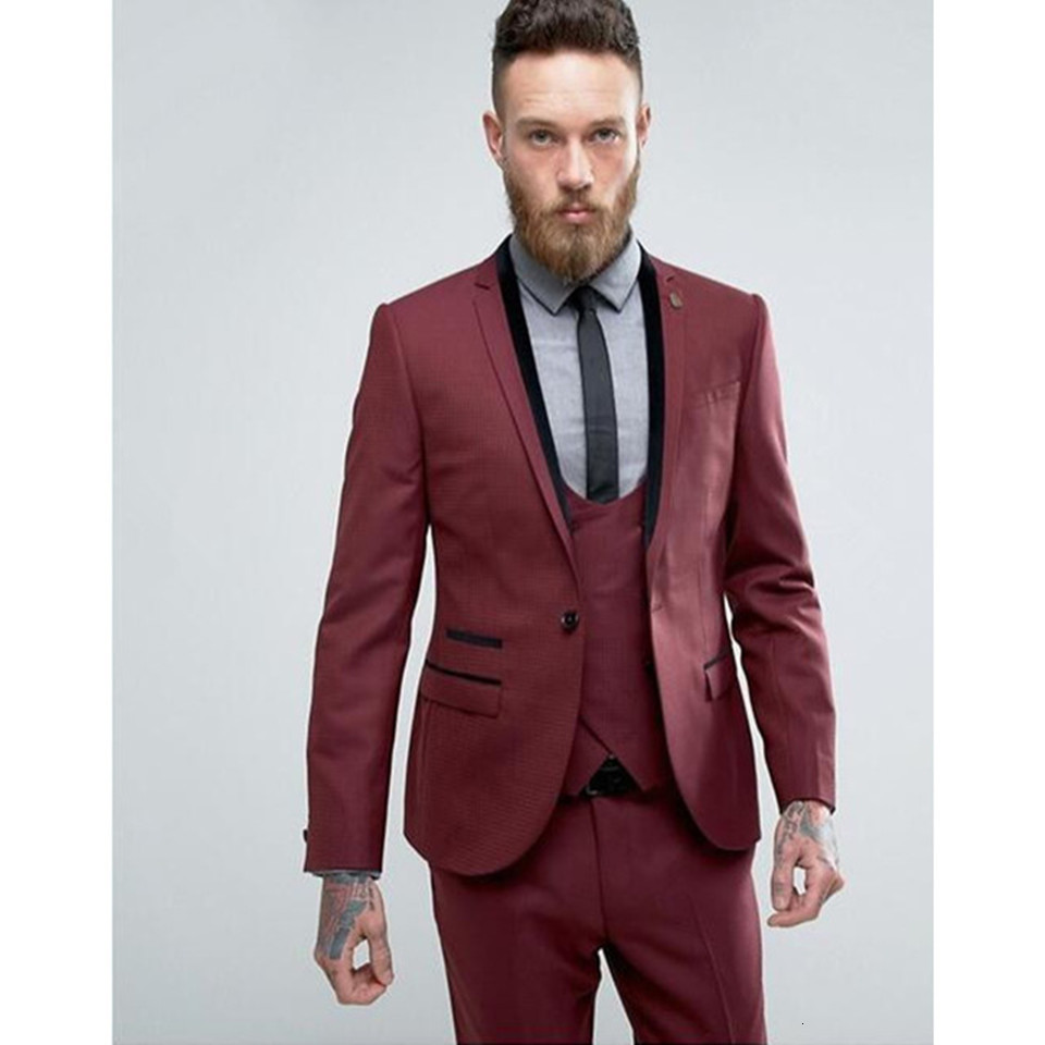 Men's Suits & Blazers suit smolking groom fine fit and culinary evening for burgundy man single casual breasted, Picture style3
Men's Suits & Blazers suit smolking groom fine fit and culinary evening for burgundy man single casual breasted, Picture style3