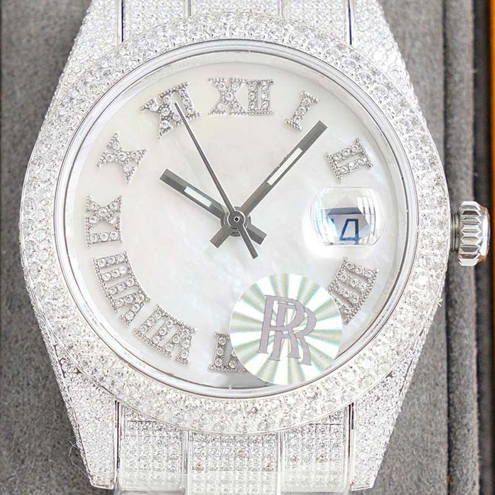 Full Diamond Mens Watch Mechanical Automatic Watches Sapphire 40mm Strap Diamond-studded Steel Ladies Fashion Wristwatches Bracelet montre de Luxe, Customize
Full Diamond Mens Watch Mechanical Automatic Watches Sapphire 40mm Strap Diamond-studded Steel Ladies Fashion Wristwatches Bracelet montre de Luxe, Customize