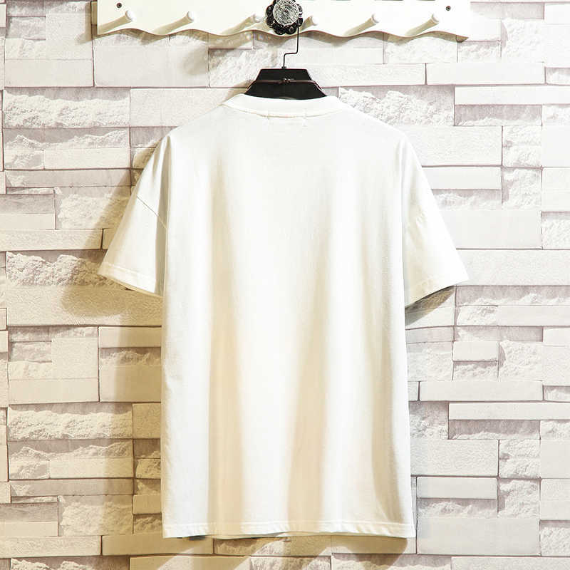 LIFENWENNA Summer Street Fashon T Shirt Men Casual O Neck Cotton Men's Short Sleeve T Shirt Graffiti Hip Hop Top Tees Shirts 5XL 210528