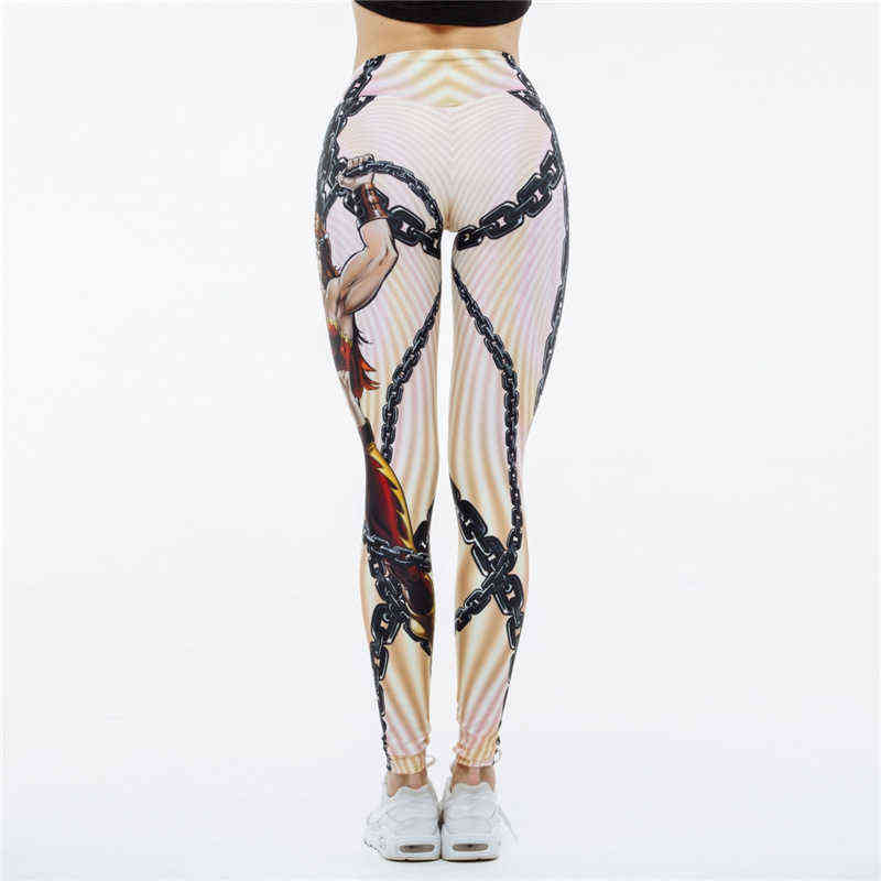 ! Fashion Hero Printed Leggings Women Push Up Fitness Legging Sporting Slim Jeggings High Elastic 3D Print 211215