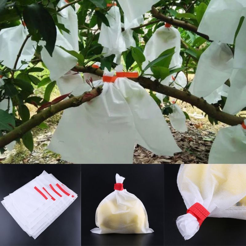100x Garden Green grapes Apples Fruit Protection Net Pouch Against Pest