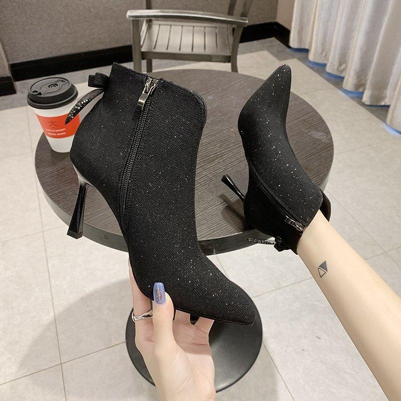 Dress Shoes Autumn And Winter 2021 Net Red Thin Boots High Heeled Bow Short Women's Pointed Ankle, Beige
Dress Shoes Autumn And Winter 2021 Net Red Thin Boots High Heeled Bow Short Women's Pointed Ankle, Beige