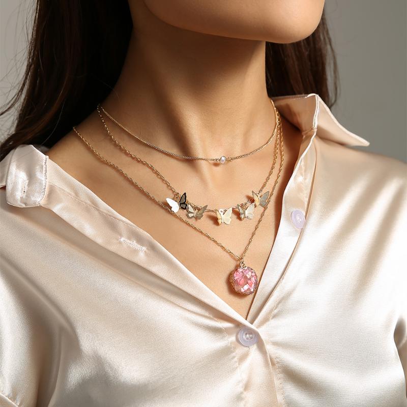 Chokers Wholesale Factory Super Fairy Butterfly Necklace Female Shaped Imitation Natural Stone Pendant Multi-Layer
Chokers Wholesale Factory Super Fairy Butterfly Necklace Female Shaped Imitation Natural Stone Pendant Multi-Layer