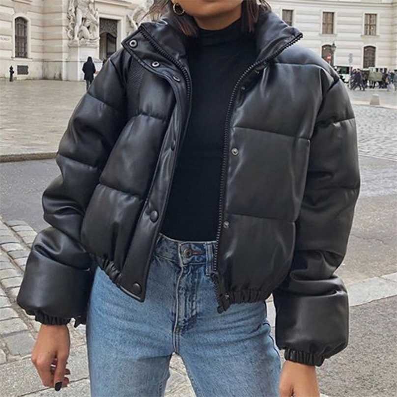Down Jacket Women Winter Cotton Coat Female Thick Short Parkas Fashion Puffer PU Leather Elegant Women's s 211018, Black parka
Down Jacket Women Winter Cotton Coat Female Thick Short Parkas Fashion Puffer PU Leather Elegant Women's s 211018, Black parka