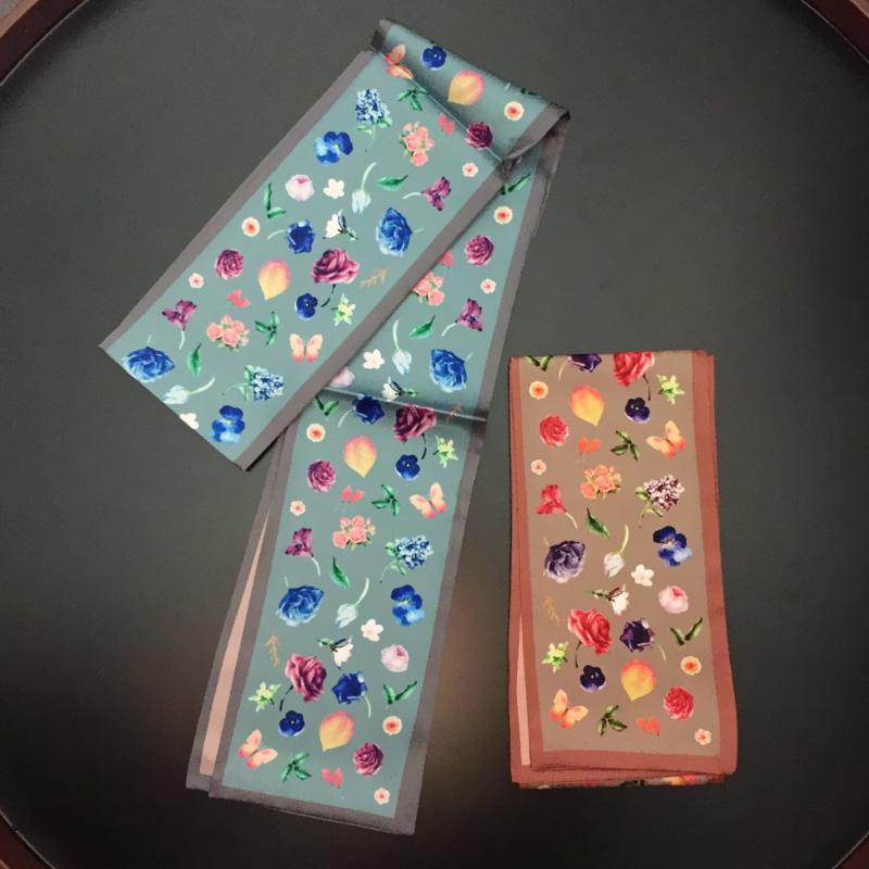 160*13cm Style All-match Fashion Small Flower Printed Twill Weave Silk Women's Long Scarves
160*13cm Style All-match Fashion Small Flower Printed Twill Weave Silk Women's Long Scarves