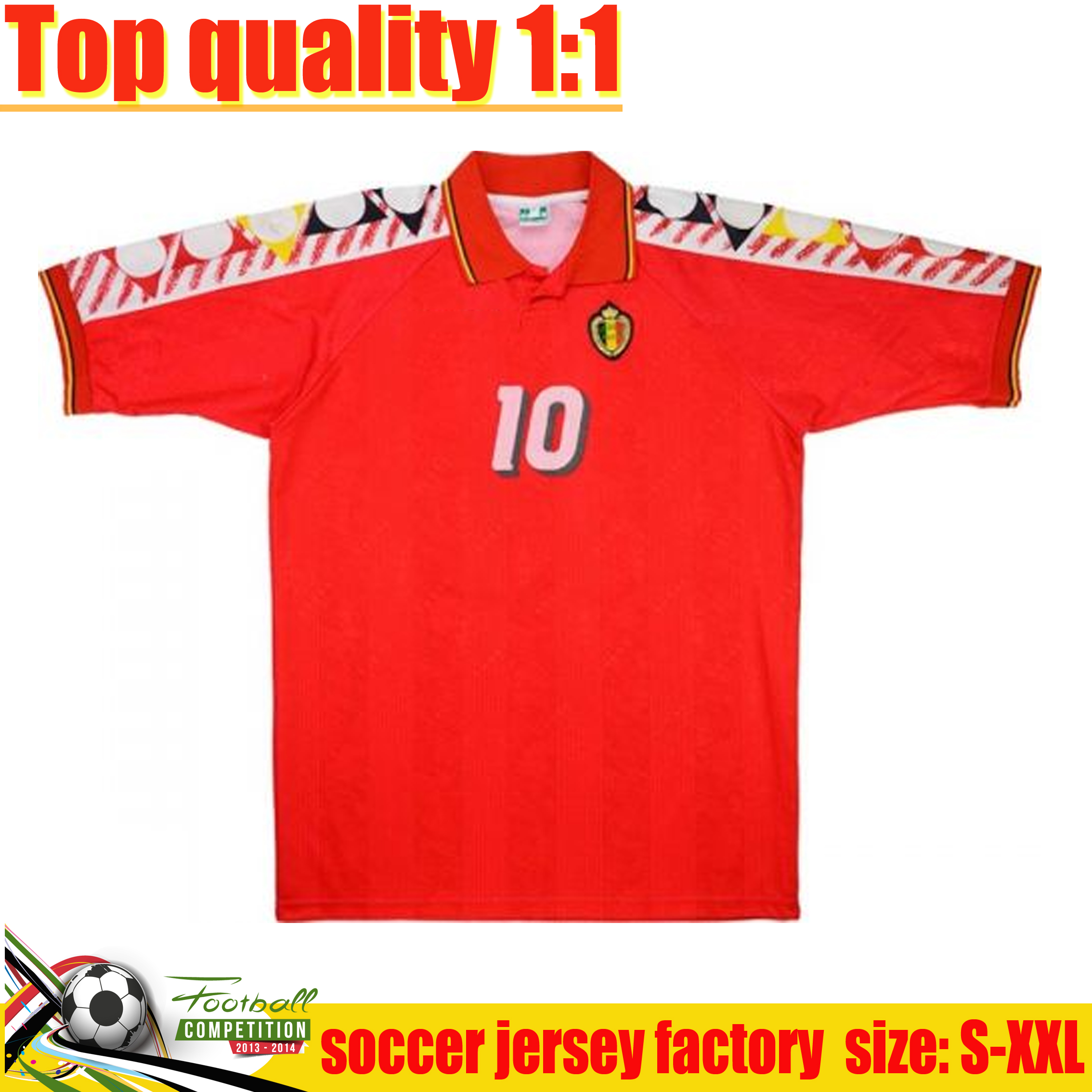 1994 Belgium Retro soccer jerseys Vicenza-Sif Xenatinski LUKAKU Top quality 94 96 G.DE BILDE football shirt HAZARD BATSHUAYI Camiseta futbol KOMPANY DEMBELE maillot, Red
1994 Belgium Retro soccer jerseys Vicenza-Sif Xenatinski LUKAKU Top quality 94 96 G.DE BILDE football shirt HAZARD BATSHUAYI Camiseta futbol KOMPANY DEMBELE maillot, Red