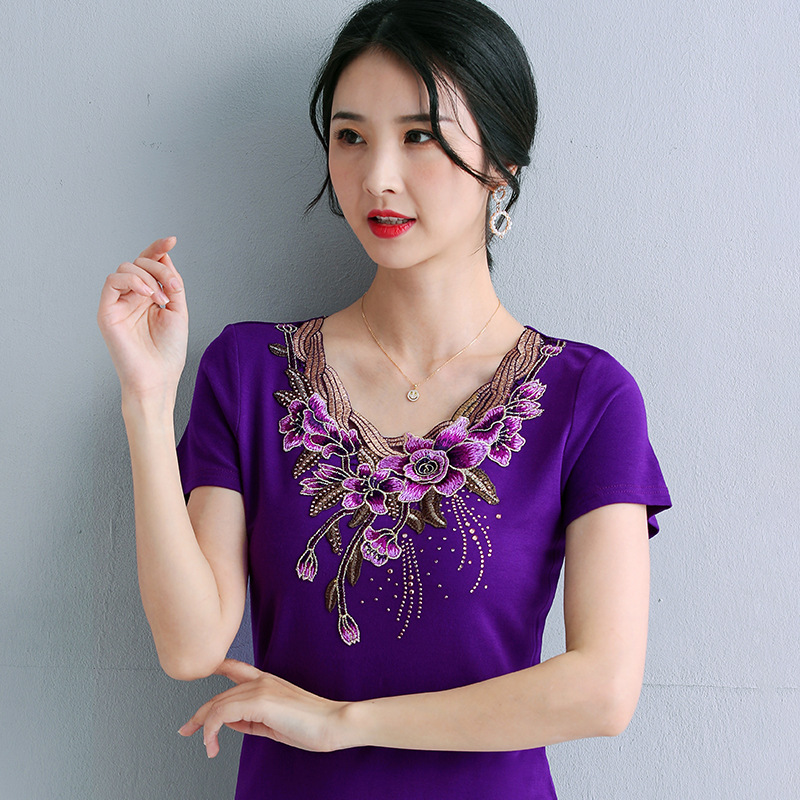 2021 summersummer design engraving short sleeve fashion T - shirt women top 5948, White
2021 summersummer design engraving short sleeve fashion T - shirt women top 5948, White