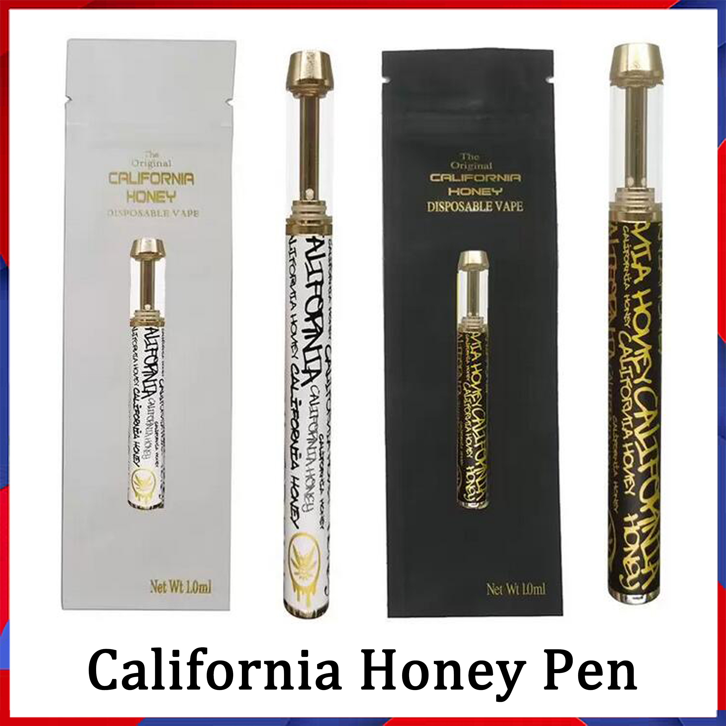 California Honey Disposable Vape Pen Empty E Cigarettes 1ml Gold Ceramic Coil Atomizers 400mah Rechargeable Battery Ecig Thick Oil Cartridge
California Honey Disposable Vape Pen Empty E Cigarettes 1ml Gold Ceramic Coil Atomizers 400mah Rechargeable Battery Ecig Thick Oil Cartridge