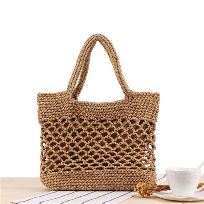 Duffel Bags INS Portable Foldable Beach Bag For Women Solid Color Cotton Crochet Straw Summer Vacation Tote Handbag IL00603, Beige
Duffel Bags INS Portable Foldable Beach Bag For Women Solid Color Cotton Crochet Straw Summer Vacation Tote Handbag IL00603, Beige