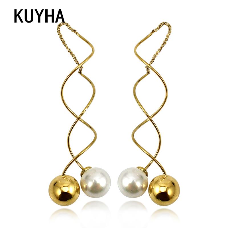 Dangle & Chandelier Fashion Statement Drop Earring Gold/Rose Gold Long Big Round Pearl Women Geometric Jewelry, Silver
Dangle & Chandelier Fashion Statement Drop Earring Gold/Rose Gold Long Big Round Pearl Women Geometric Jewelry, Silver