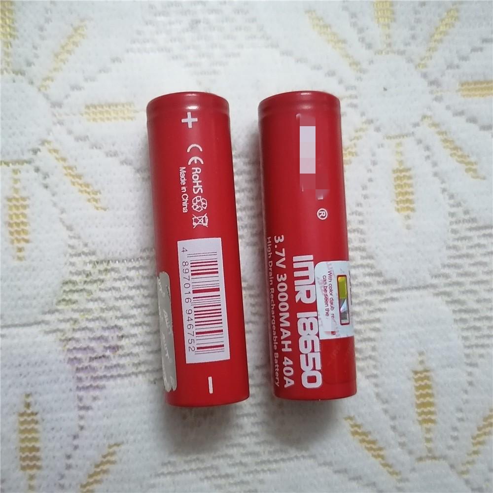 IMR 18650 Battery 3000mAh 40A 3500mAh 35A Capacity 3.7V Drain Rechargeable Lithium Batteries Flat Top Batteries Vapor Cells