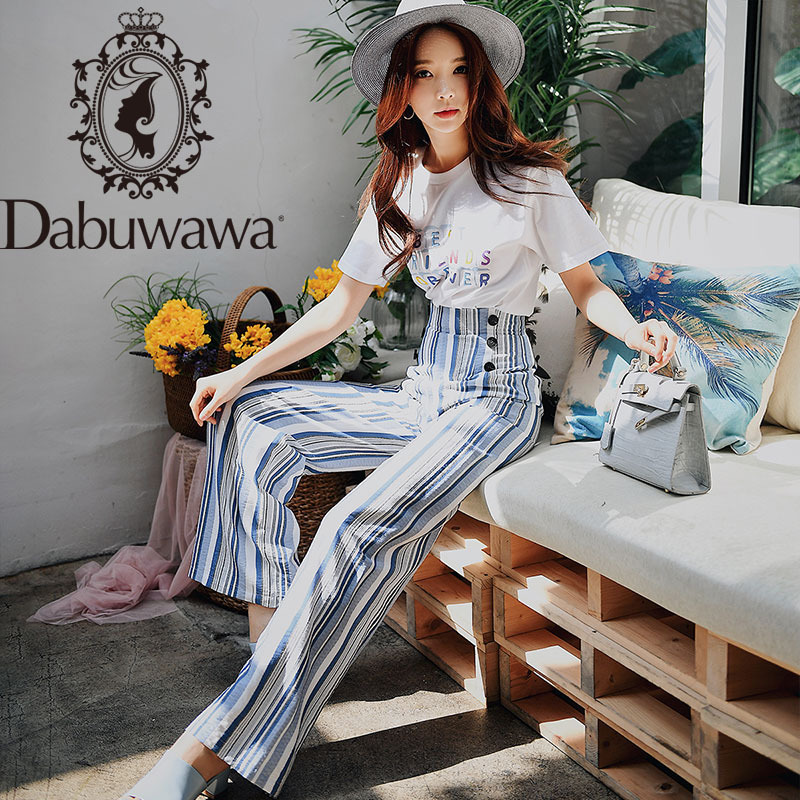 Dabuwawa High Waist Striped Straight Leg Pants Office Lady Double Breasted Long Trousers Women Workwear Pants Female DO1ALP004 210520, Blue
Dabuwawa High Waist Striped Straight Leg Pants Office Lady Double Breasted Long Trousers Women Workwear Pants Female DO1ALP004 210520, Blue