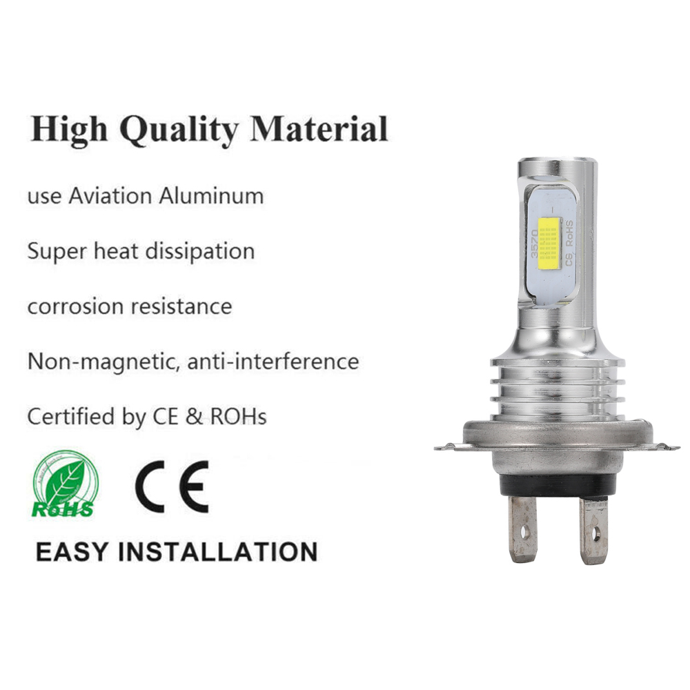 H4 H7 H11 H16 LED Car Headlight Bulb Beam Kit 12V 80W High Power Car Fog Light 6000K Auto Headlight Bulbs 12000LM