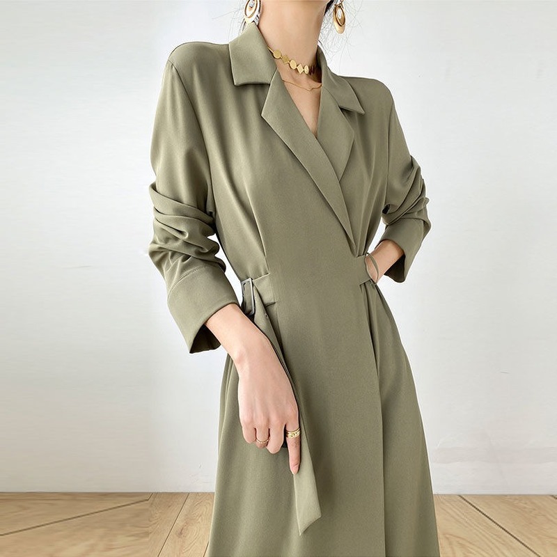 2021solid elegant dress women autumn bandage midi split dress office lady designer casual korean style one-piece dress female 2021, Black;gray
2021solid elegant dress women autumn bandage midi split dress office lady designer casual korean style one-piece dress female 2021, Black;gray