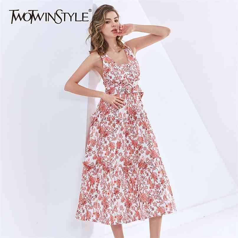 Printed Floral Lace Up Bowknot Dress For Women V Neck Sleeveless High Waist Sashes Midi Dresses Female Fashion 210520, Aspicture
Printed Floral Lace Up Bowknot Dress For Women V Neck Sleeveless High Waist Sashes Midi Dresses Female Fashion 210520, Aspicture