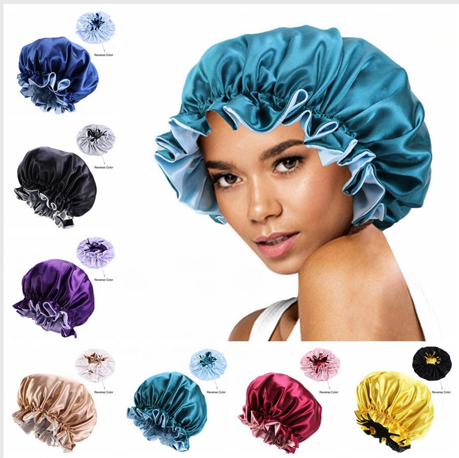 High Quality Silk Night Cap Bonnet Double Side Headwear Women Head Cover Sleep Nightcap Satin Bonnet Beautiful Hair Hairdressing Fashion Bath Comfortable Hats, Khaki
High Quality Silk Night Cap Bonnet Double Side Headwear Women Head Cover Sleep Nightcap Satin Bonnet Beautiful Hair Hairdressing Fashion Bath Comfortable Hats, Khaki