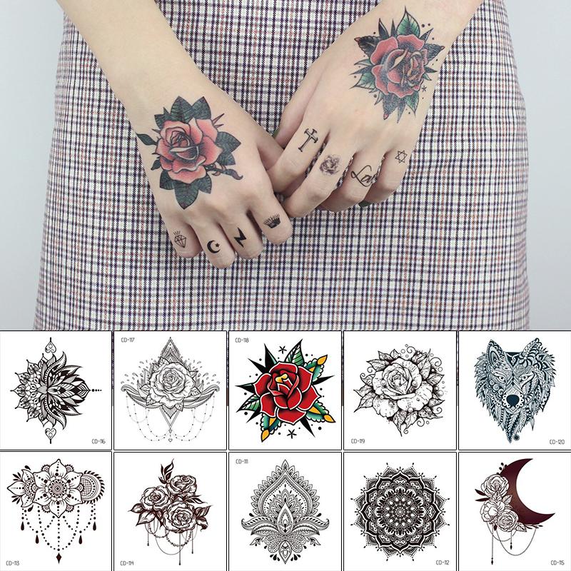 Temporary Tattoos Hand Rose Tattoo Mehndi Stickers For Finger Mandala Sticker Fake Henna Black Arabic Water
Temporary Tattoos Hand Rose Tattoo Mehndi Stickers For Finger Mandala Sticker Fake Henna Black Arabic Water