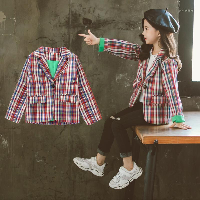 Jackets Plaid Baby Girls Blazer Fashion Coats England Style Kids Outwears Loose Children Tops Vestidos For 6 8 10 12 Years1, Blue;gray
Jackets Plaid Baby Girls Blazer Fashion Coats England Style Kids Outwears Loose Children Tops Vestidos For 6 8 10 12 Years1, Blue;gray