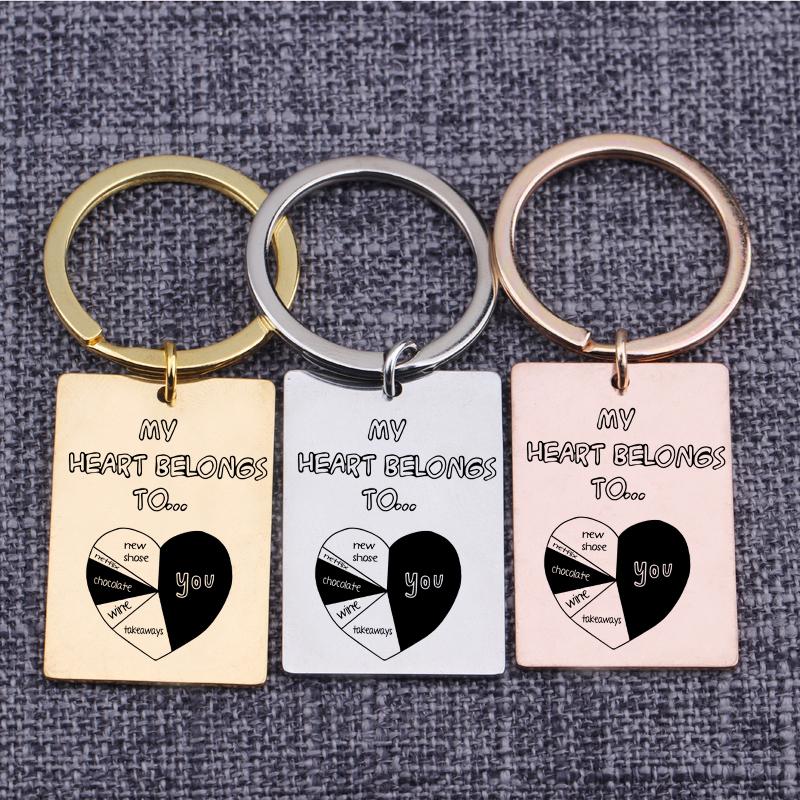 Keychains Bag Keychain My Heart Belongs To You For Girfriend Boyfriend Key Ring Pendant Jewelry Tag Lover Couples Gift Color Choose
Keychains Bag Keychain My Heart Belongs To You For Girfriend Boyfriend Key Ring Pendant Jewelry Tag Lover Couples Gift Color Choose