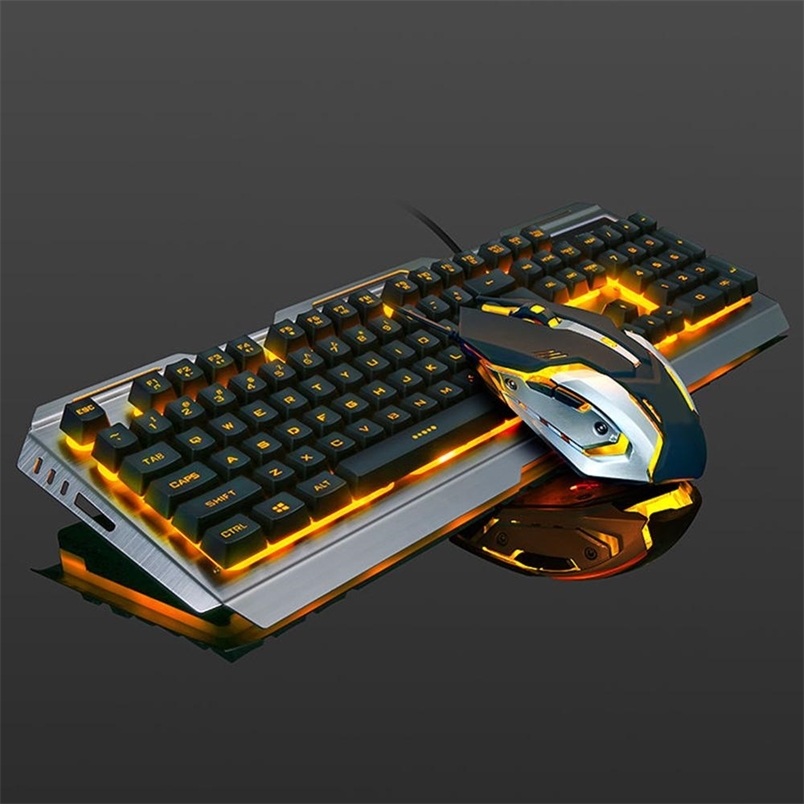 V1 USB Wired Ergonomic Backlit Mechanical Feel Gaming Keyboard and Mouse Set Tungsten Gold Gamer Laptop Computer 211007
V1 USB Wired Ergonomic Backlit Mechanical Feel Gaming Keyboard and Mouse Set Tungsten Gold Gamer Laptop Computer 211007