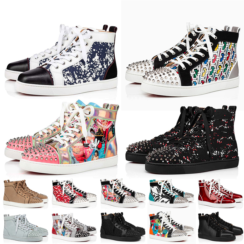 Top Quality Christians Womens Mens Red Bottoms Designer Casual Shoes Luxury Bottom Louboutins Spike Genuine Leather Platform Graffiti Sneakers Flat Trainers, A5
Top Quality Christians Womens Mens Red Bottoms Designer Casual Shoes Luxury Bottom Louboutins Spike Genuine Leather Platform Graffiti Sneakers Flat Trainers, A5