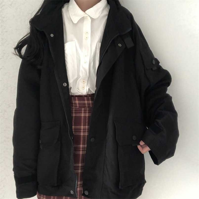 Japanese Jk uniform Outwear casual solid color large size autumn Vintage women jacket grunge zip up streetwear coat kpop 211109, Hei
Japanese Jk uniform Outwear casual solid color large size autumn Vintage women jacket grunge zip up streetwear coat kpop 211109, Hei