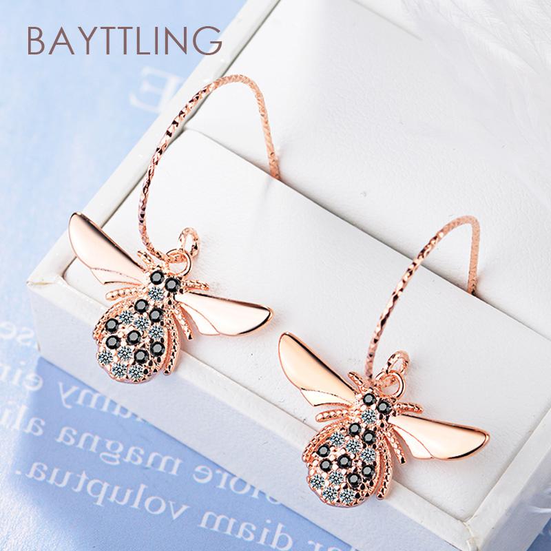 Dangle & Chandelier BAYTTLING Arrivals 925 Sterling Silver 32MM Silver/Rose Gold Bee Zircon Drop Earrings For Women Fashion Wedding Jewelry
Dangle & Chandelier BAYTTLING Arrivals 925 Sterling Silver 32MM Silver/Rose Gold Bee Zircon Drop Earrings For Women Fashion Wedding Jewelry