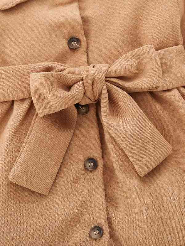 Baby Button Front Belted Corduroy Coat SHE