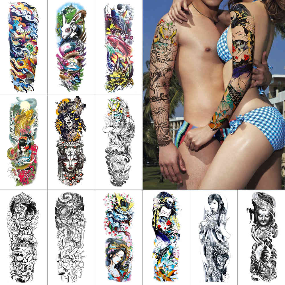 Full arm temporary sticker 2 slices for Couples Flower buddha owl Waterproof fake Plus size long tattoo
Full arm temporary sticker 2 slices for Couples Flower buddha owl Waterproof fake Plus size long tattoo