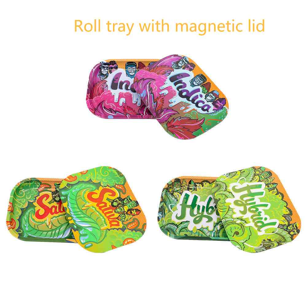 Multi Styles Smoking Metal Rolling Tray with Magnetic Lid 18x14cm Cartoon Tobacco Tin Plate w/ Cover for Cigarette Herb Operation Roll Trays
Multi Styles Smoking Metal Rolling Tray with Magnetic Lid 18x14cm Cartoon Tobacco Tin Plate w/ Cover for Cigarette Herb Operation Roll Trays