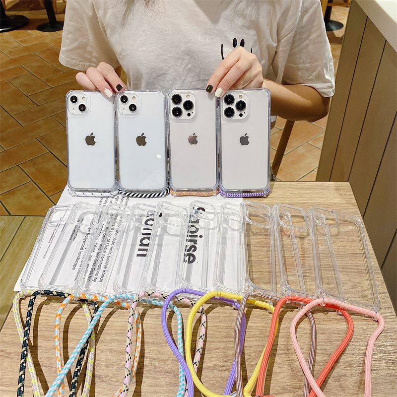Crossbody Strap Lanyard Rope Phone Cases For iPhone 13 Pro Max 11 12 XR XS X Mini SE 2 6S 7 8 Plus Transparent Hard Acrylic Cover
Crossbody Strap Lanyard Rope Phone Cases For iPhone 13 Pro Max 11 12 XR XS X Mini SE 2 6S 7 8 Plus Transparent Hard Acrylic Cover