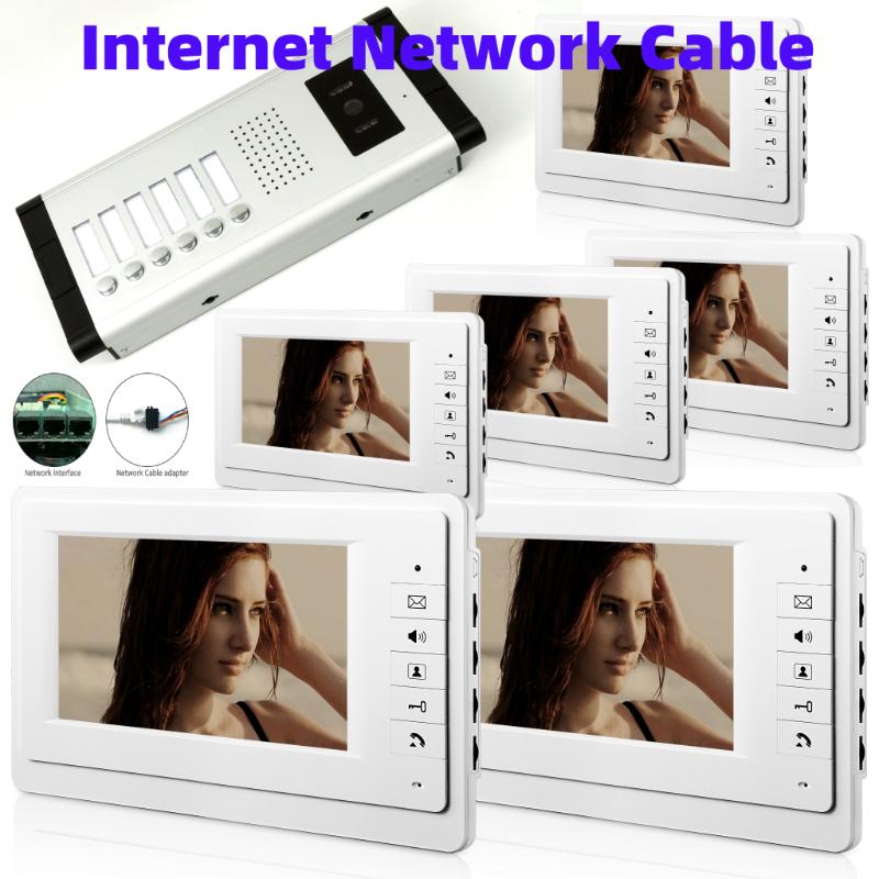 Video Intercom 7 Inch LCD Door Phone Doorbell Access Control Two-way Audio System Support 100 Meter Network Cable Phones
Video Intercom 7 Inch LCD Door Phone Doorbell Access Control Two-way Audio System Support 100 Meter Network Cable Phones