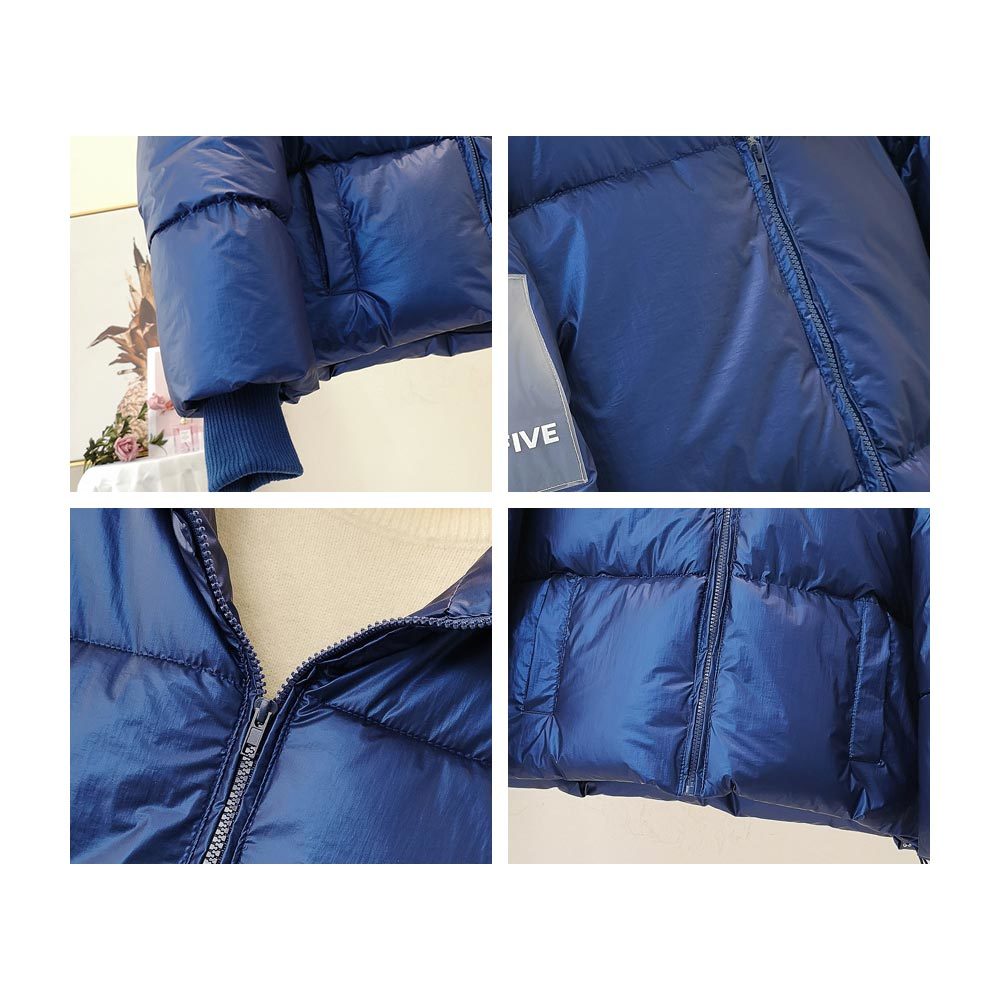 Female Glossy Parka Winter Jacket Women Large Size Thick Loose White Duck Coat Waterproof Outerwear 210428
