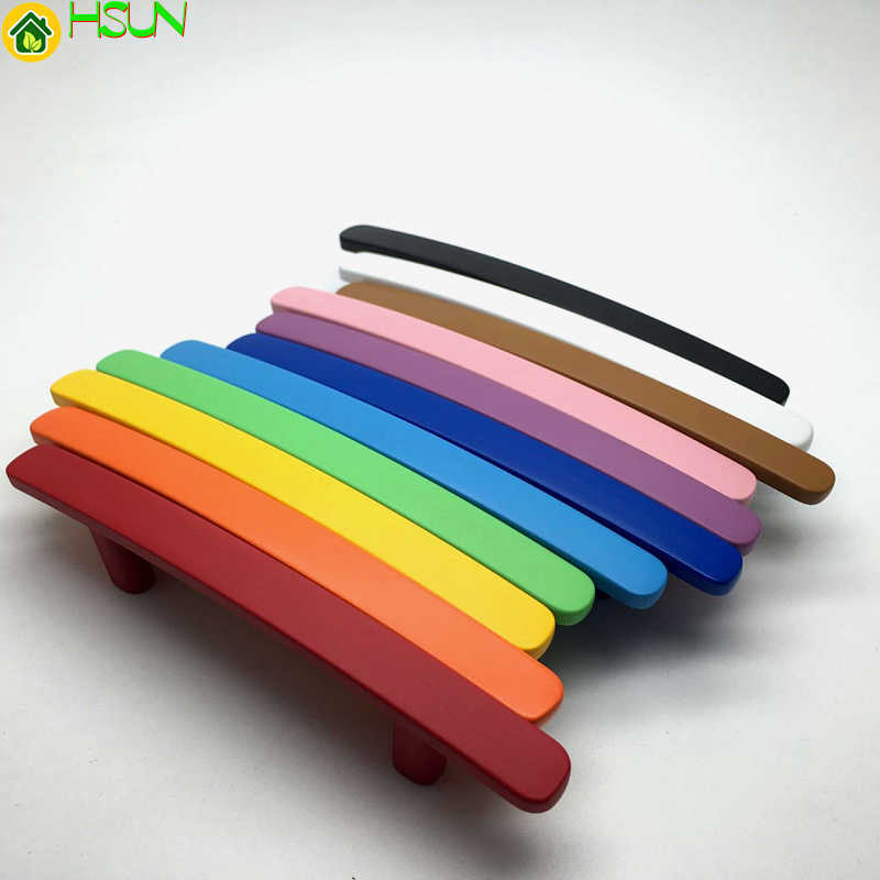 Black and white yellow pink blue green orange color hole pitch 76 American children's room clothing cabinet door handle drawer
Black and white yellow pink blue green orange color hole pitch 76 American children's room clothing cabinet door handle drawer