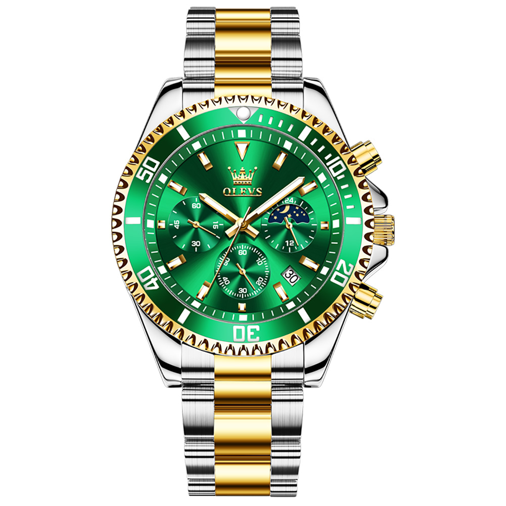 luxurious mens quartz watches wristwatches stainless steel Multi-function chronograph three-eye green ghost waterproof lovers boys friends b, Slivery;brown
luxurious mens quartz watches wristwatches stainless steel Multi-function chronograph three-eye green ghost waterproof lovers boys friends b, Slivery;brown