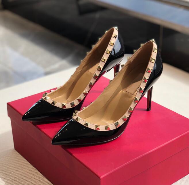 V Brand Pumps Women Rivets Sandals 8cm 10cm High Heel Pointed Toe Shoes Woman Sexy Red Wedding Shoe Shallow Black Real Leather 34-44 Dust Bag
V Brand Pumps Women Rivets Sandals 8cm 10cm High Heel Pointed Toe Shoes Woman Sexy Red Wedding Shoe Shallow Black Real Leather 34-44 Dust Bag