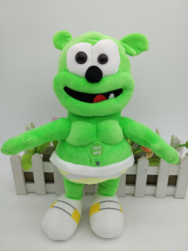 30cm music rubber bear gummy plush green toy doll children boys and girls birthday gifts