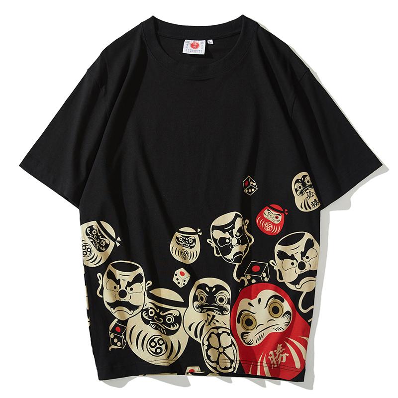 Men's T-Shirts Daruma Japanese Print T-shirt Tattoo T Shirt Unisex Couples Summer Short Sleeve Hip Hop Cotton Tops Tee, Black
Men's T-Shirts Daruma Japanese Print T-shirt Tattoo T Shirt Unisex Couples Summer Short Sleeve Hip Hop Cotton Tops Tee, Black