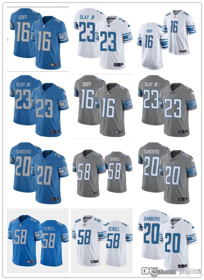 Men Women Youth DetroitLions16 Jared Goff 23 Darius Slay Jr 20 Barry Sanders 58 Penei Sewell White Blue Football Jersey, Colour
Men Women Youth DetroitLions16 Jared Goff 23 Darius Slay Jr 20 Barry Sanders 58 Penei Sewell White Blue Football Jersey, Colour