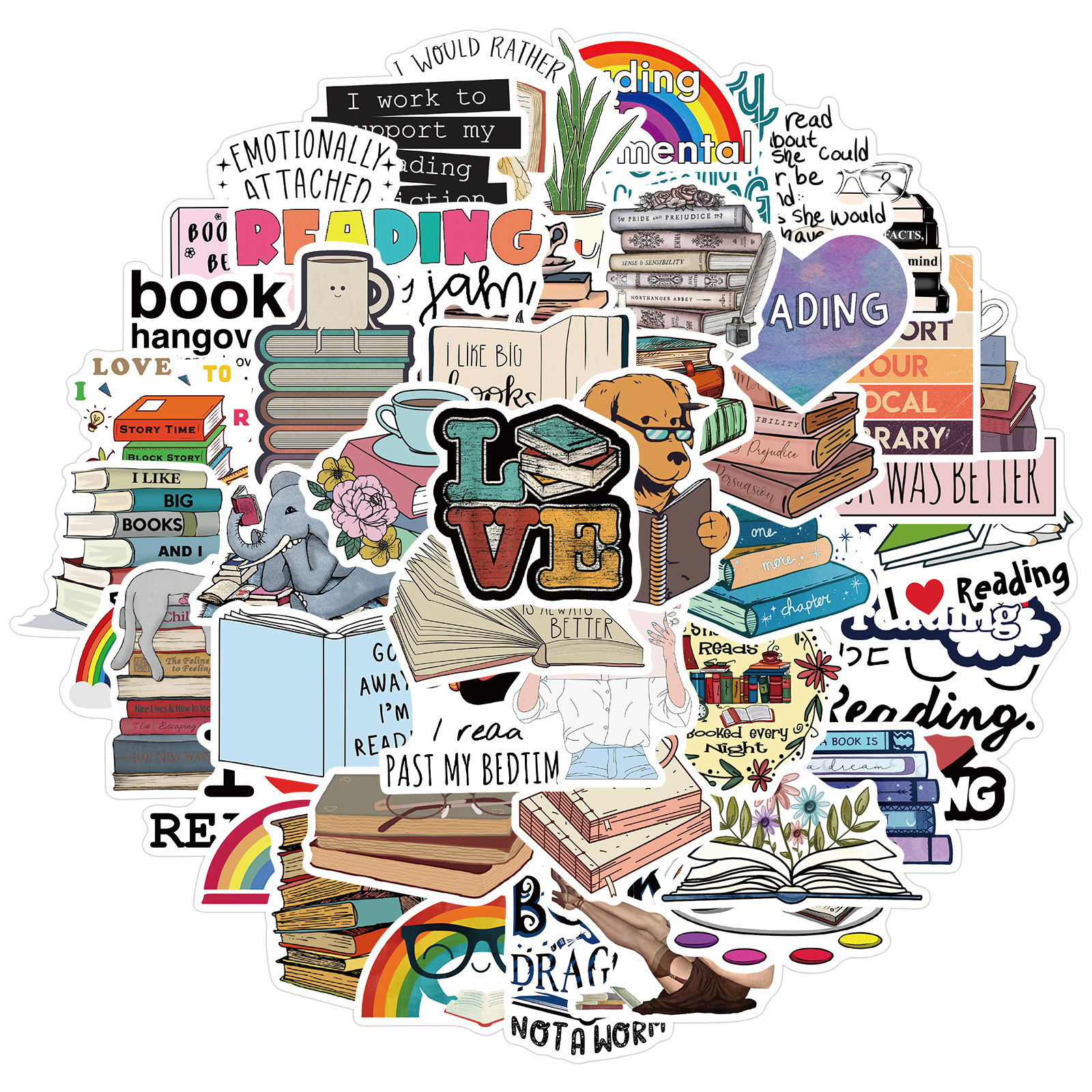 50 PCS Lot Mixed Reading Books Graffiti skateboard Stickers For Car Laptop Fridge Helmet Pad Bicycle Bike Motorcycle PS4 book Guitar Pvc Decal, Multi colors
50 PCS Lot Mixed Reading Books Graffiti skateboard Stickers For Car Laptop Fridge Helmet Pad Bicycle Bike Motorcycle PS4 book Guitar Pvc Decal, Multi colors