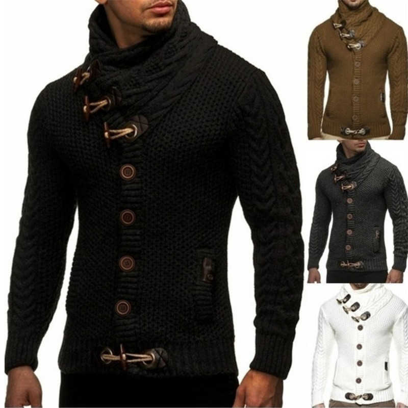 Man Sweaters Streetwear Clothes Turtleneck Sweater Men L XL Long Sleeve Knitted Pullovers Autumn Winter Soft Warm Basic 211008